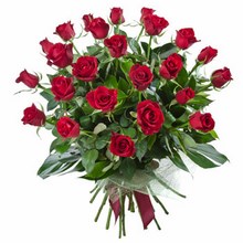 Bouquet of 24 Long Stemmed Red Roses